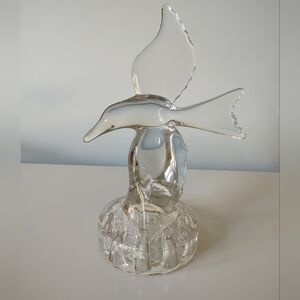 Vintage Cambridge Glass Company Seagull Flower Frog